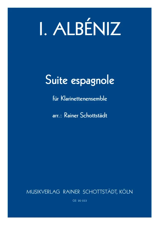 Musikverlag Rainer Schottstädt Suite espagnole Noten Bearbeitung von Albéniz