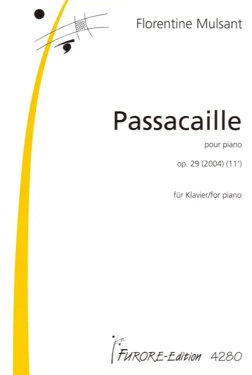 Furore Edition Passacaillle pour piano op. 29 Klavierpartitur