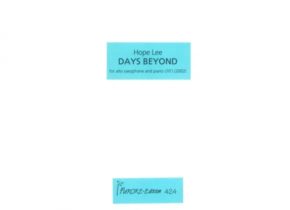 Furore Edition Days beyond Noten Alt-Saxophon Klavier