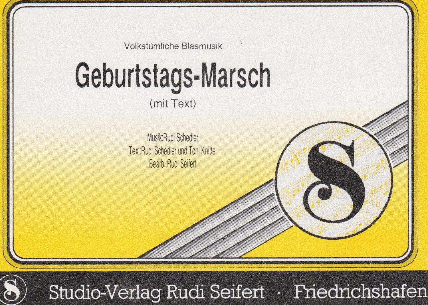 Studio-Verlag Rudi Seifert Geburtstagsmarsch Noten