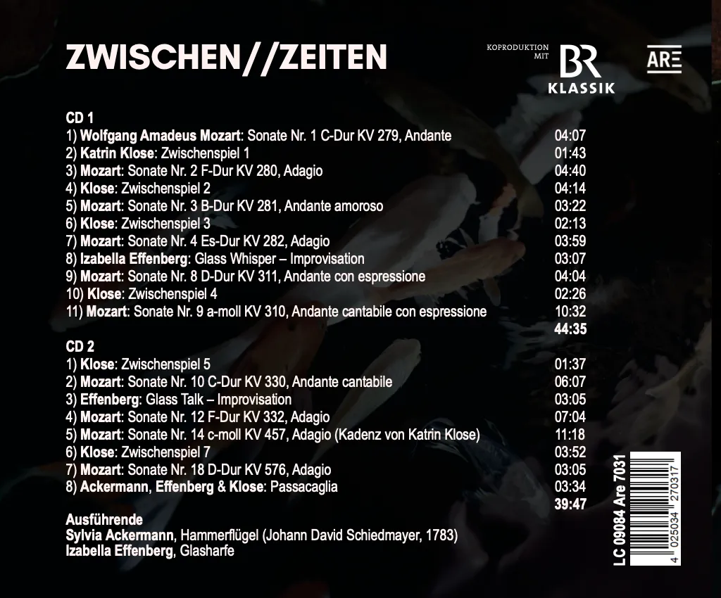 Are Musik Verlag Zwischen//Zeiten Doppel-CD Mozart Klose Glasharfe