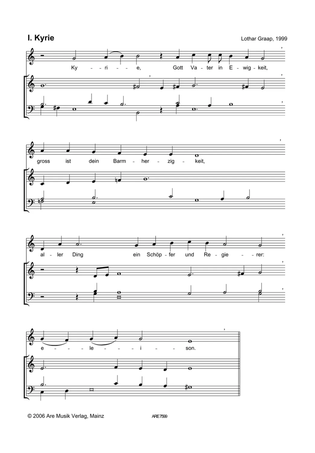 Are Musik Verlag Graap Missa Brevis Schola Noten