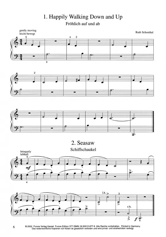 Furore Edition Kleine Impressionen Noten Klavier leicht