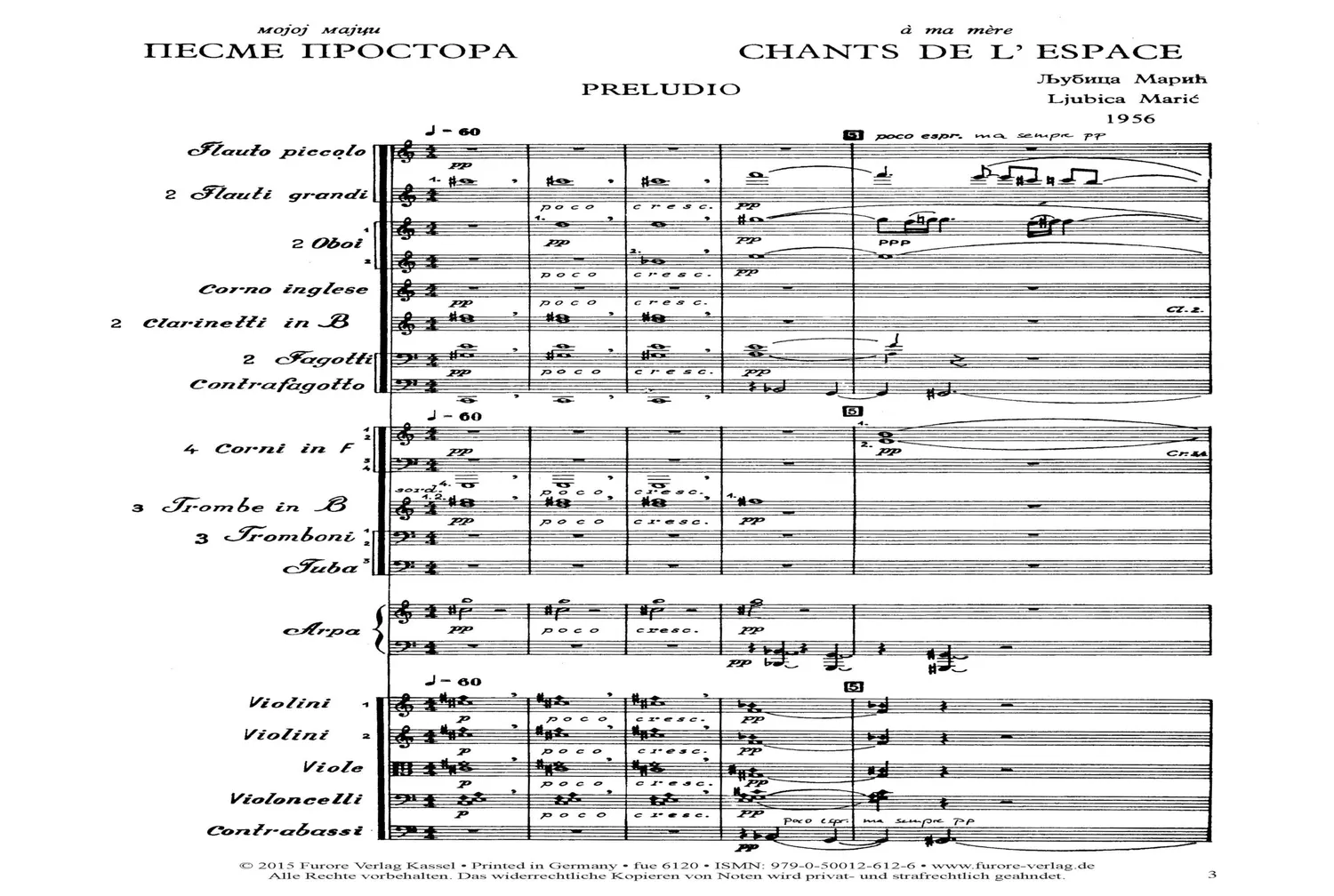 Furore Edition Songs of Space Partitur Chor Orchester