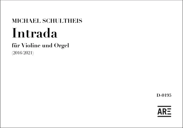 Are Musik Verlag Schultheis Intrada Noten Violine Orgel