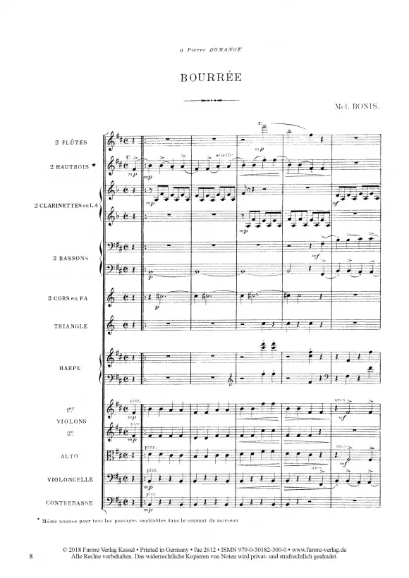 Furore Edition Three danses Trois danses Noten für Orchester