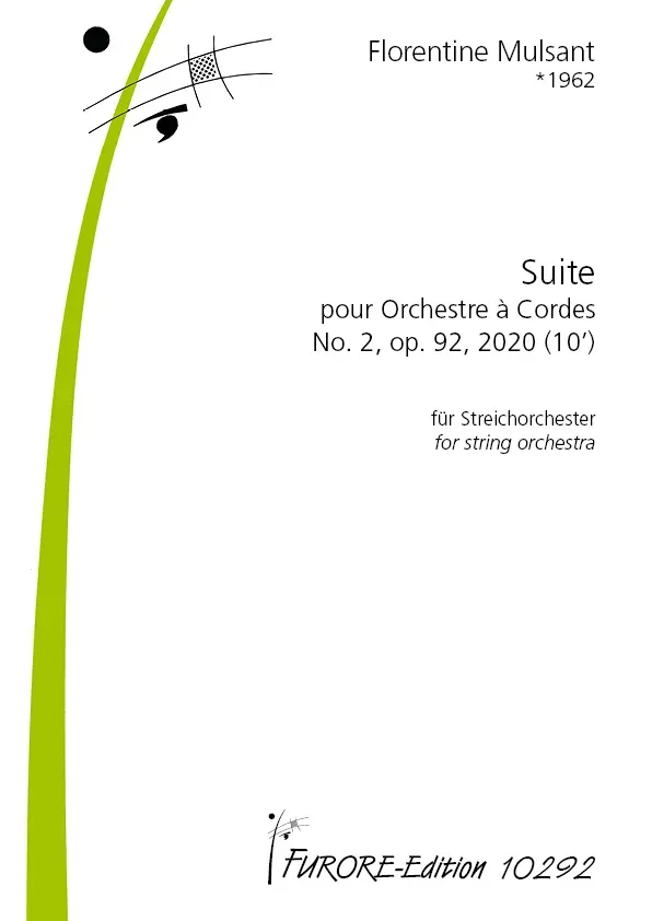 Furore Edition Suite pour Orchestre à Cordes No. 2, op. 92 Partitur
