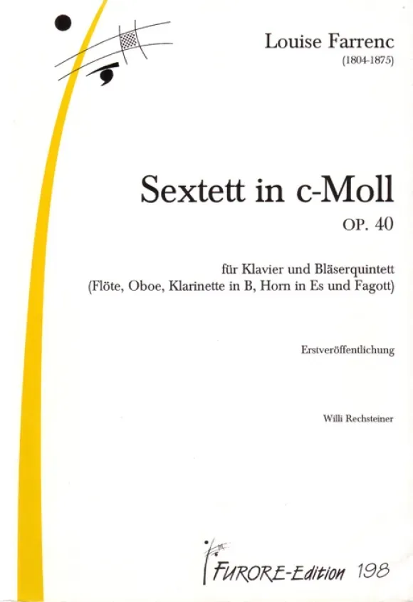 Furore Edition Sextett c-Moll op. 40 für Bläser und Klavier