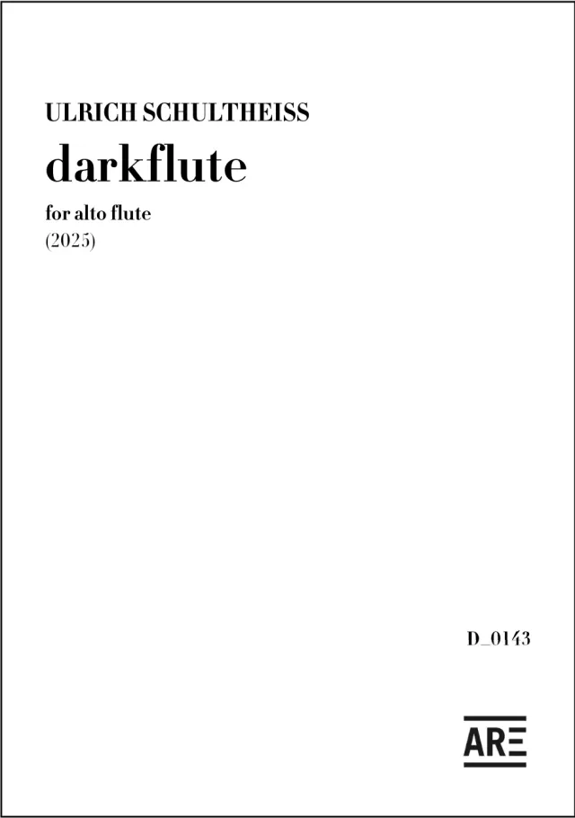 Are Musik Verlag Schultheiss Darkflute Altflöte Noten