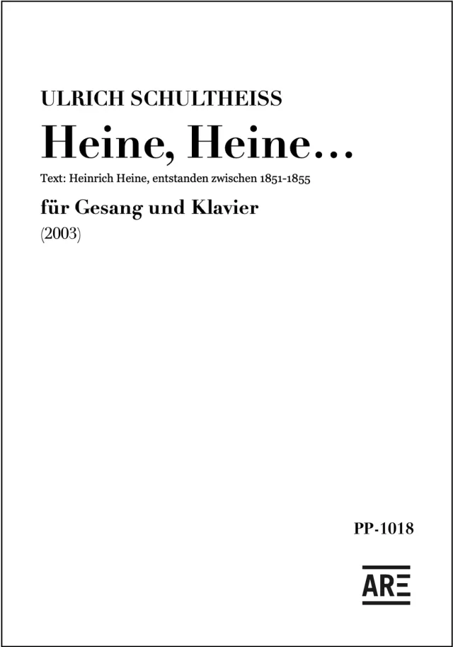Are Musik Verlag Schultheiss Heine, Heine Noten Gesang Klavier Partitur