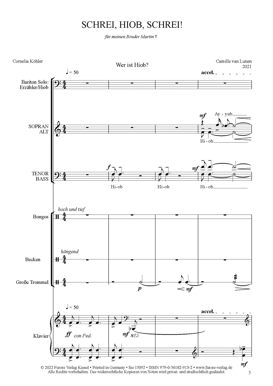 Furore Edition Schrei, Hiob, Schrei! Musiktheater