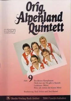 Studio-Verlag Rudi Seifert Alpenland Quintett Heft 9 Noten B-Ware
