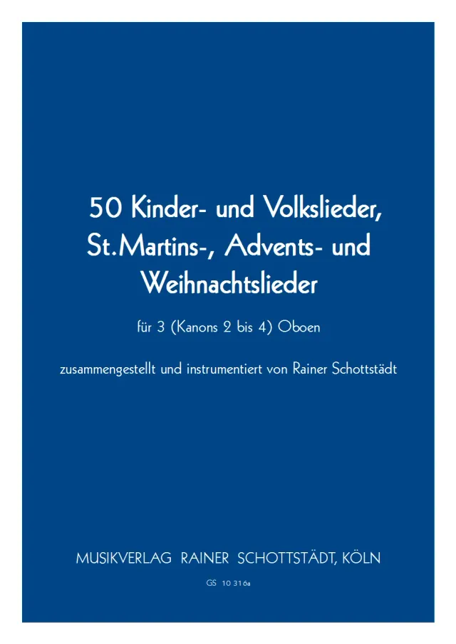 Musikverlag Rainer Schottstädt 50 Kinderlieder Zusatzstimme Englischhorn