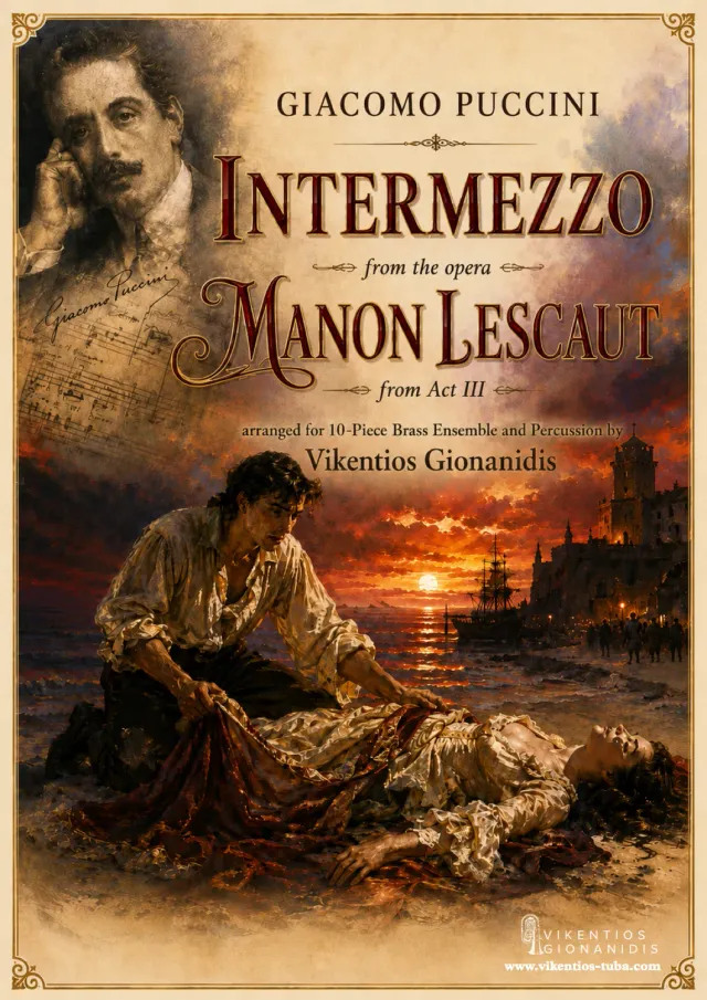 Vikentios Gionanidis Puccini Manon Lescaut Intermezzo Noten Blech