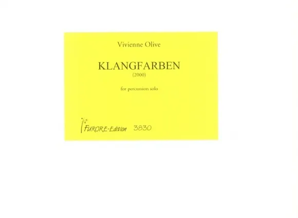 Furore Edition Klangfarben für Schlagzeug, Partitur, sehr schwer