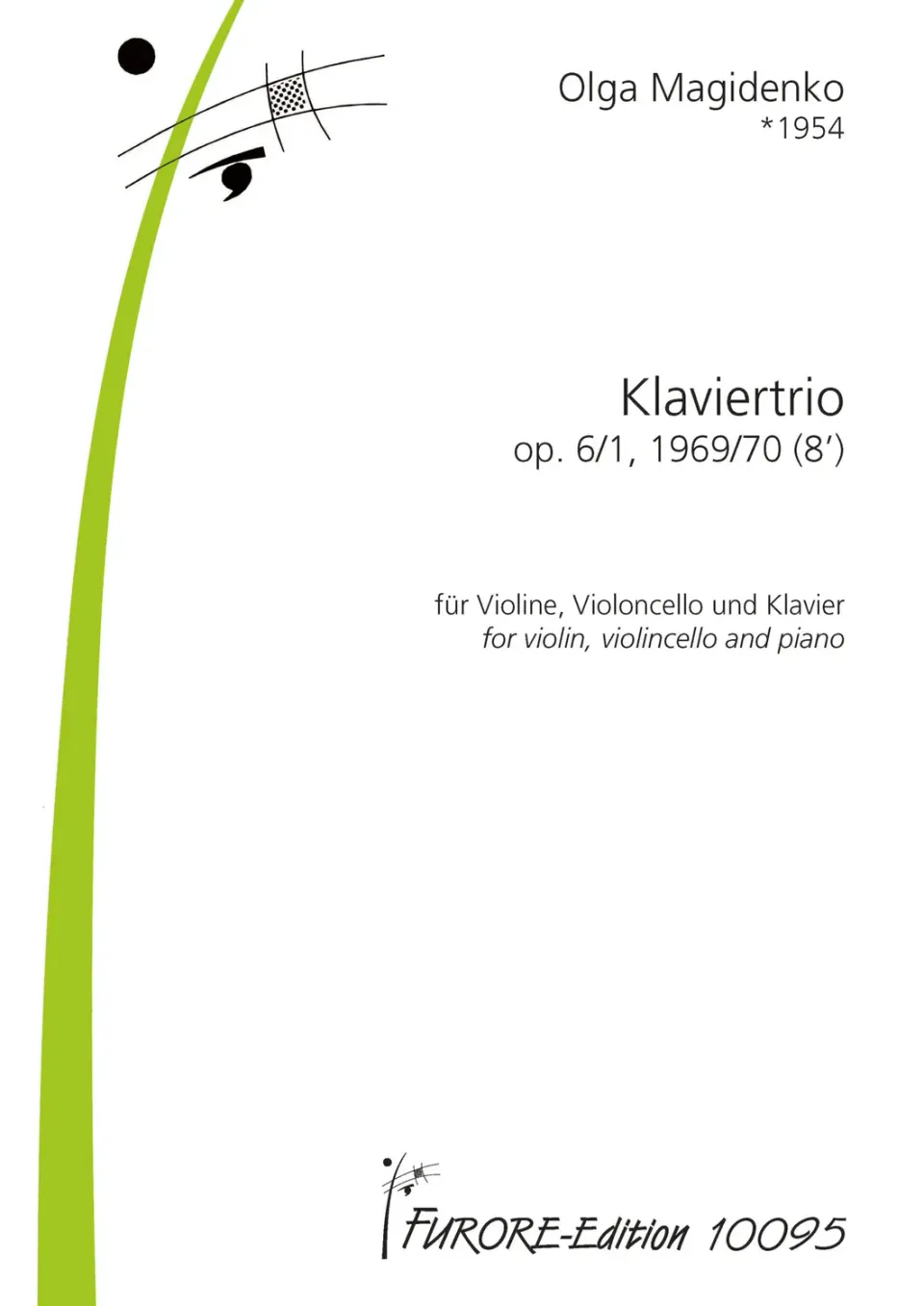 Furore Edition Klaviertrio op. 6/1 Noten