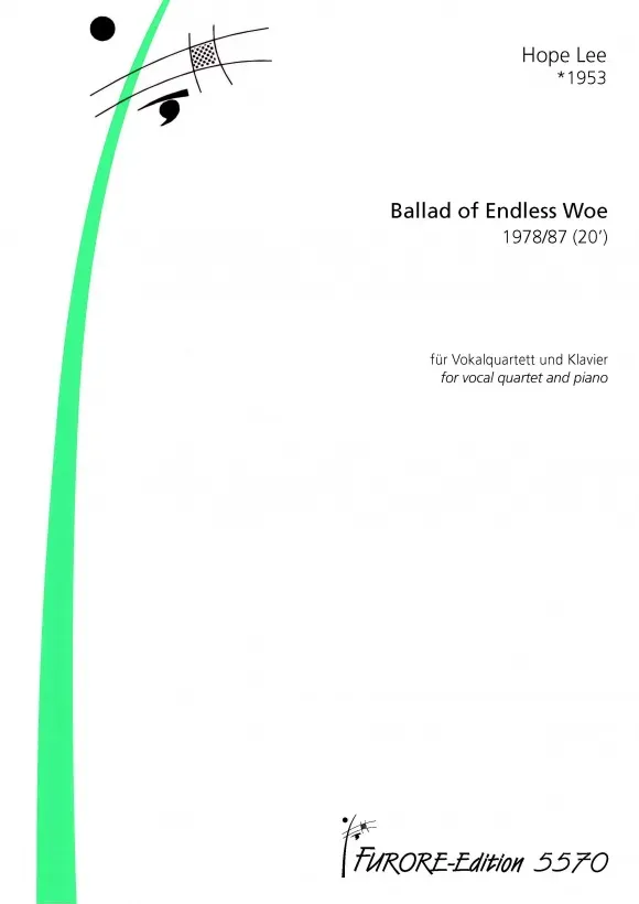 Furore Edition Ballad of endless woe Partitur Vokalquartett Klavier