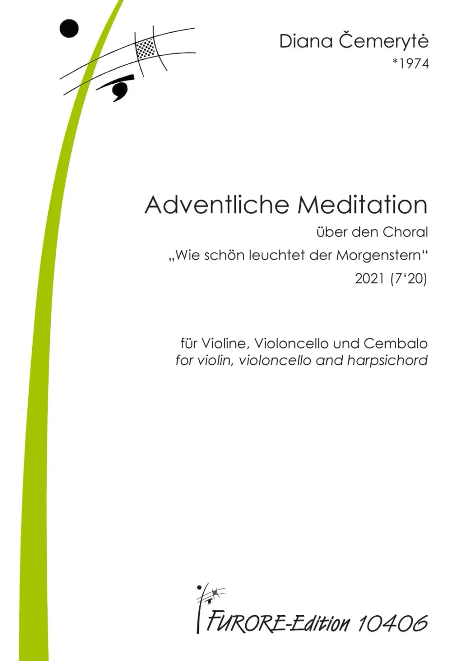 Furore Edition Adventliche Meditation für Violine, Violoncello und Cembalo