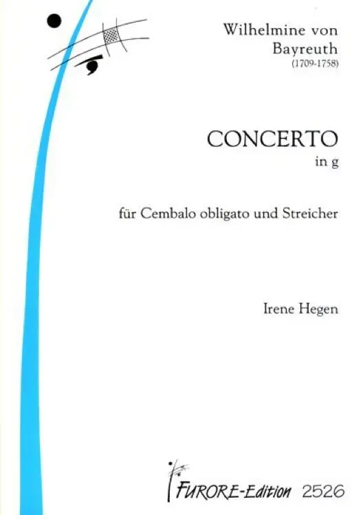 Furore Edition Concerto in G Cembalo Streicher Partitur