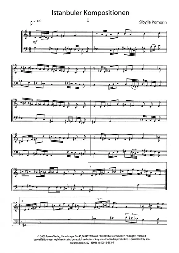 Furore Edition Istanbuler Kompositionen für Klavier Noten