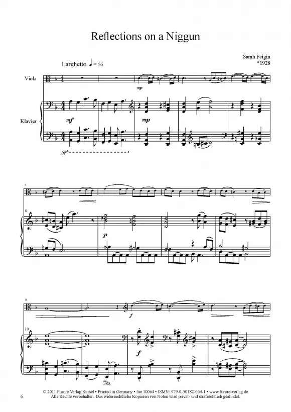 Furore Edition Miriam's Song Vol. 2 Viola-Noten