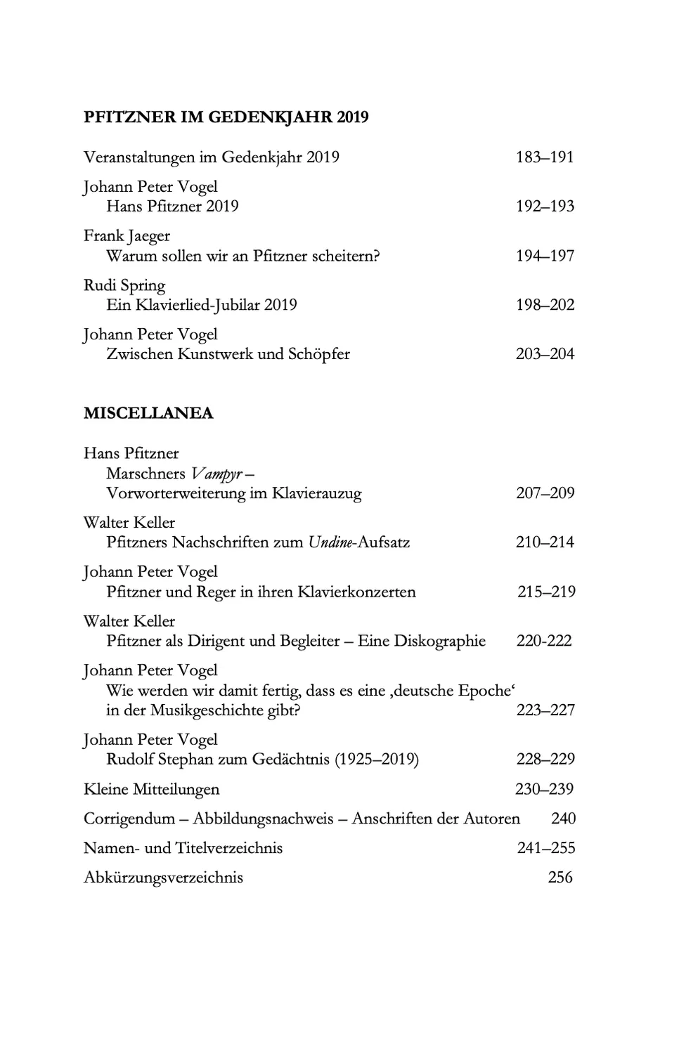 Mitteilungen Hans Pfitzner-Gesellschaft Heft 79 Buch Zeitgenossen