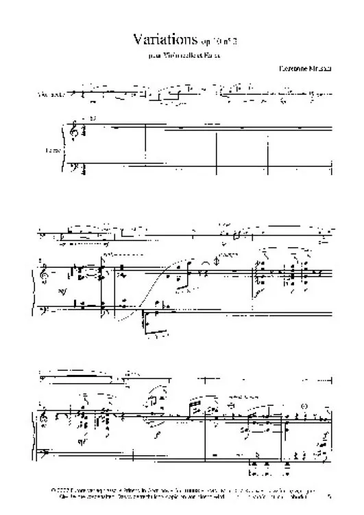 Furore Edition Variations op. 10/3 Noten Cello Harfe