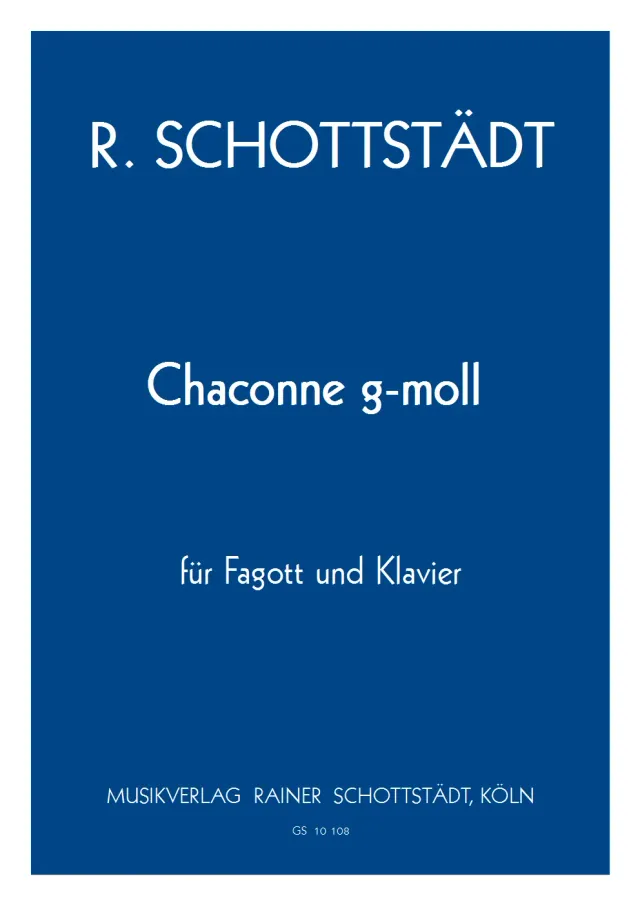 Musikverlag Rainer Schottstädt Chaconne Noten für Fagott und Klavier