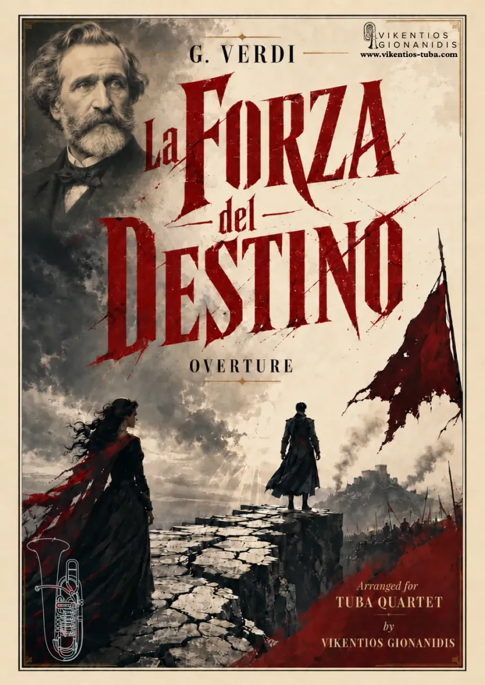 Vikentios Gionanidis La Forza del Destino Noten Tubaquartett