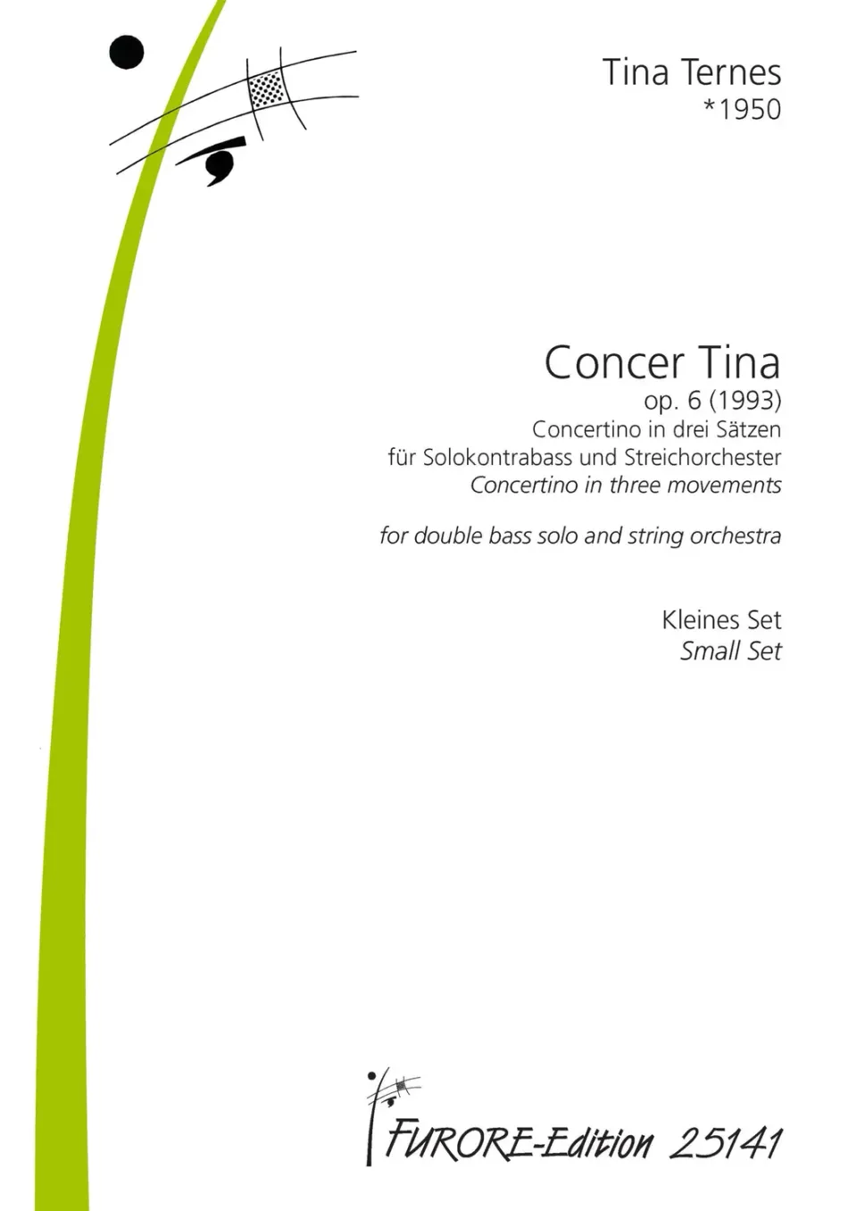 Furore Edition Concer Tina Kontrabass Stimmen Streichorchester