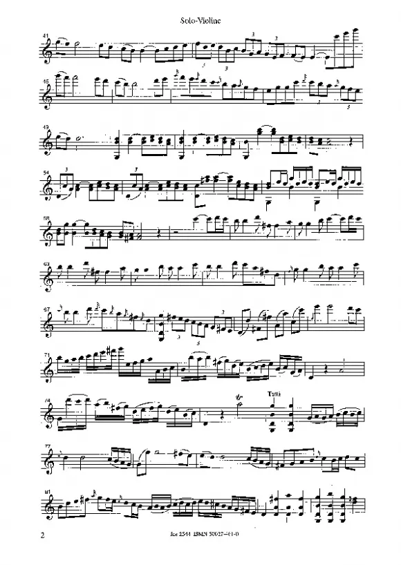 Furore Edition Violinkonzert op. 3 Nr. 6 C-Dur Klavierauszug