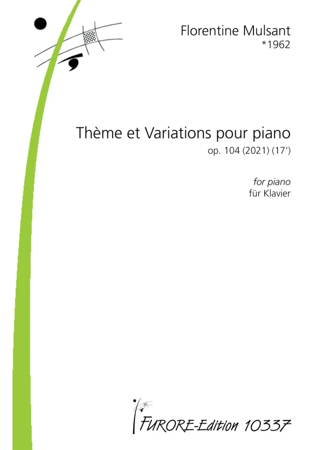 Furore Edition Thème et Variations for piano op. 104 Klaviernoten