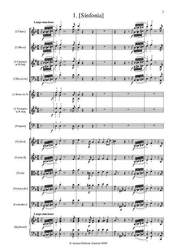 Artaria Shield Ode to Captain Cook Orchester Noten