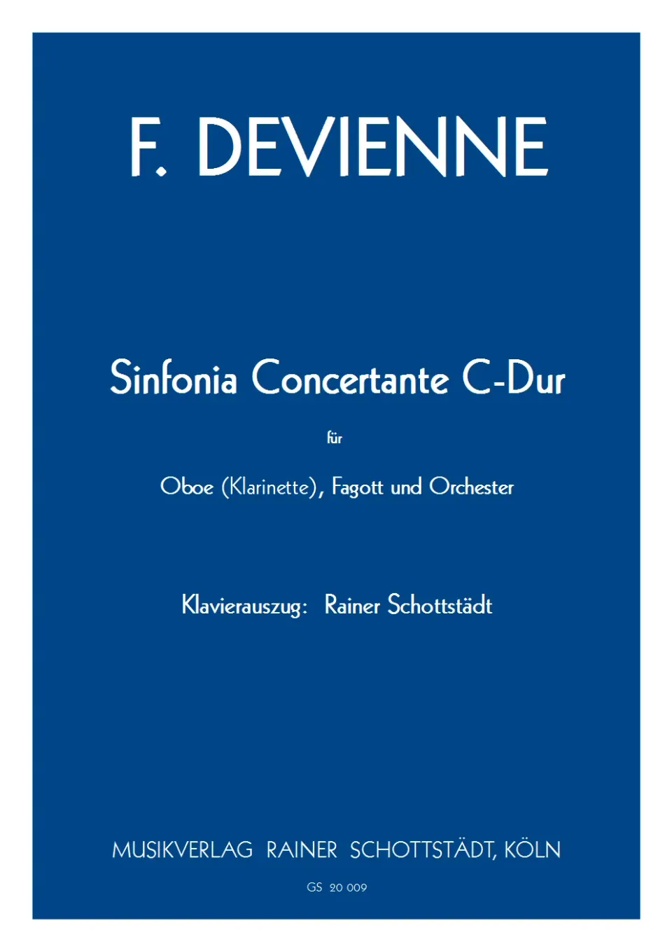 Musikverlag Rainer Schottstädt Sinfonia Concertante C-dur Noten Oboe Fagott Klavier