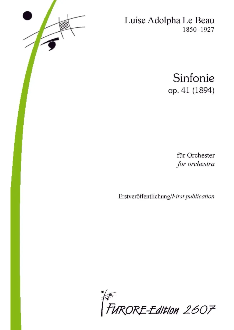 Furore Edition Le Beau Sinfonie F-Dur op. 41 Mietmaterial Orchester
