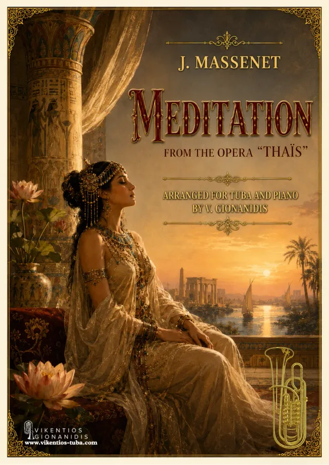 Vikentios Gionanidis Meditation Thaïs Noten für Tuba und Klavier