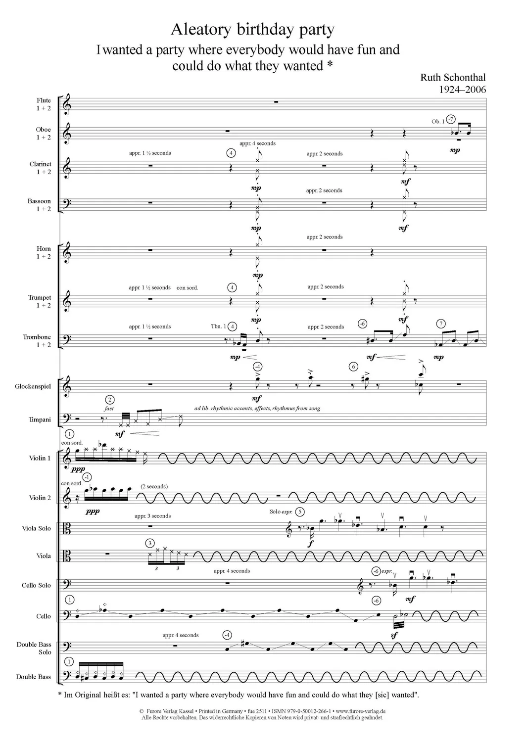 Furore Edition Happy Birthday Celebration Mietmaterial für Orchester