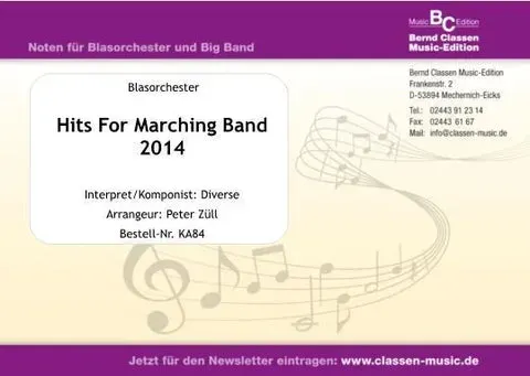 Studio-Verlag Rudi Seifert Hits for Marching 2014 Noten B-Ware