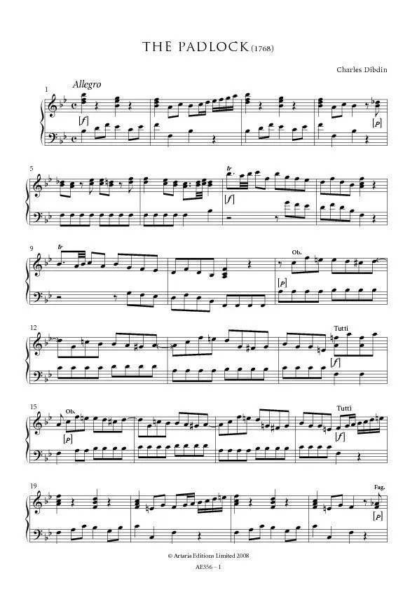 Artaria AE356 What a Blunder Englische Ouvertüren Klavier