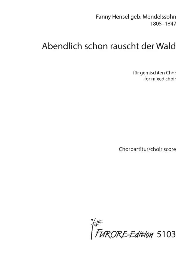 Furore Edition Abschied Chor Noten gemischter Chor SATB