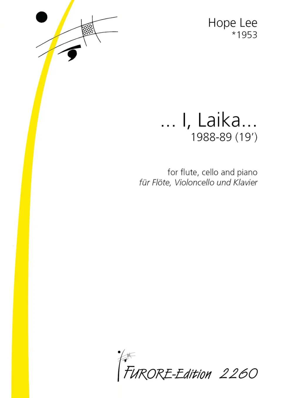 Furore Edition I Laika Flöte Cello Klavier Partitur Stimmen