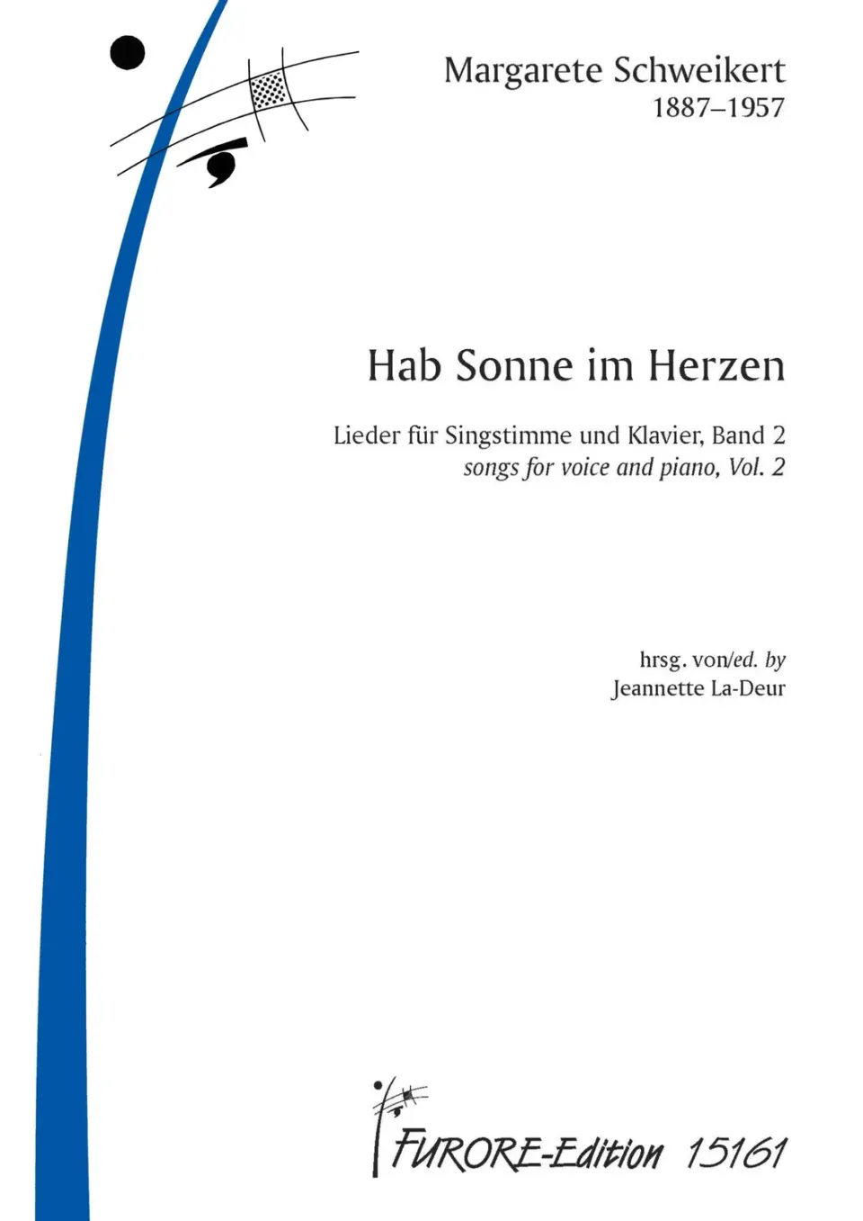 Furore Edition Have Sun in Your Heart Songs for Voice and Piano Volume 2 Lieder