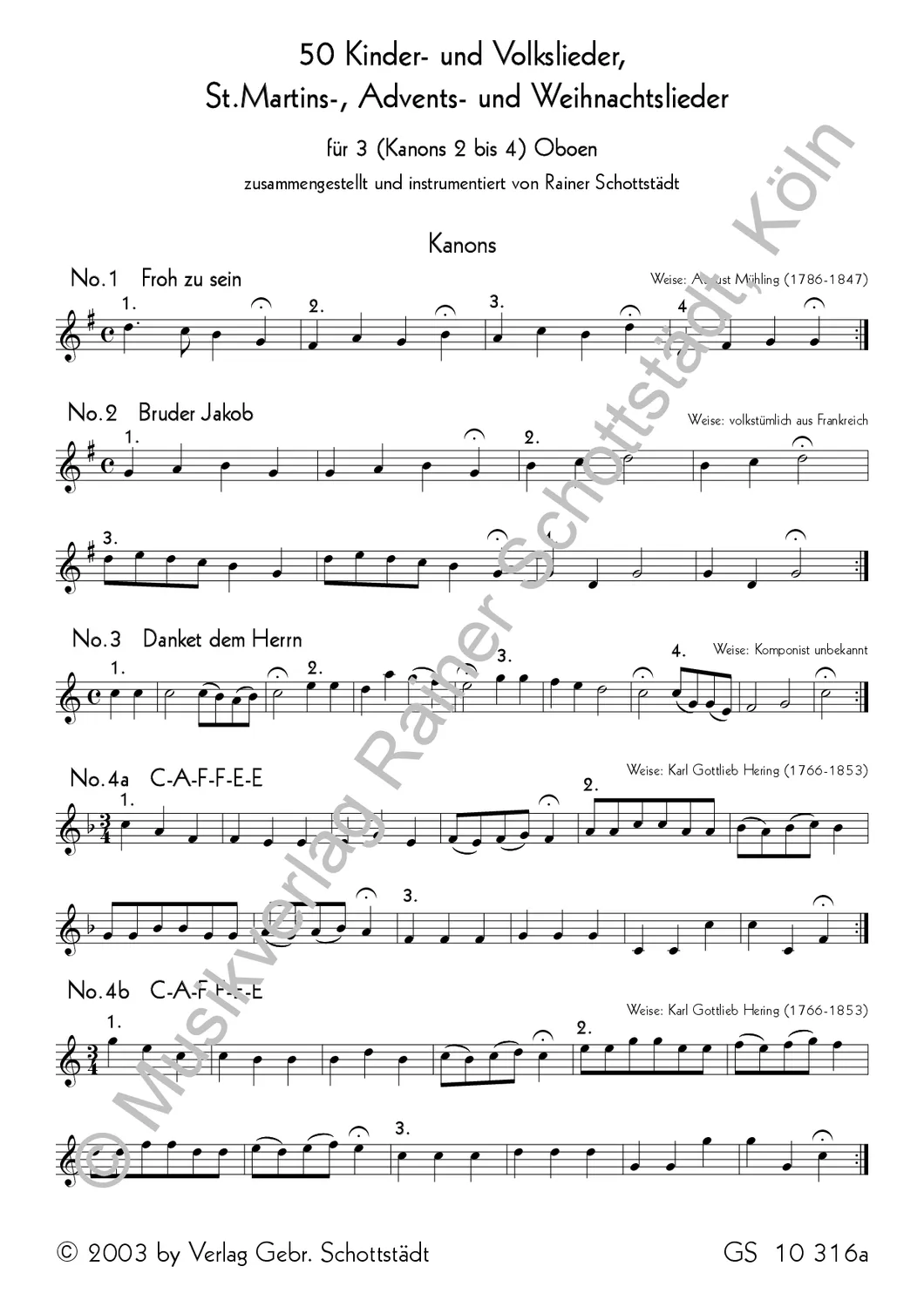 Musikverlag Rainer Schottstädt 50 Kinderlieder Zusatzstimme Englischhorn