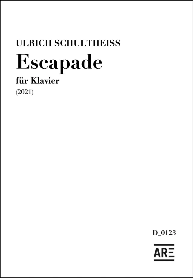 Are Musik Verlag Schultheiss Escapade Noten Klavier 5 Min