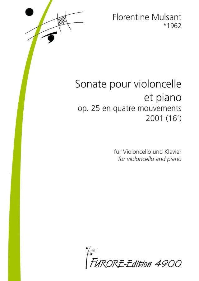 Furore Edition Sonate op. 25 Cellonoten Cello Klavier
