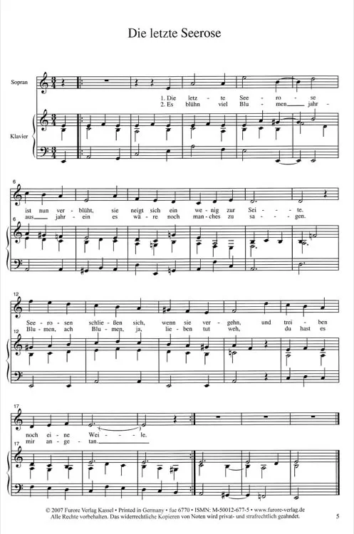 Furore Edition Du hast es mir angetan Lieder Sopran Klavier