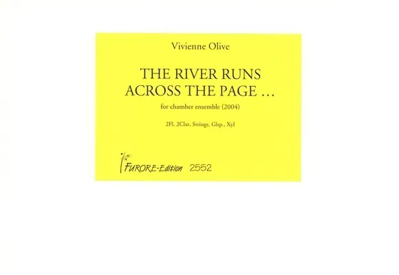Furore Edition The river runs across the page Orchester Leihmaterial