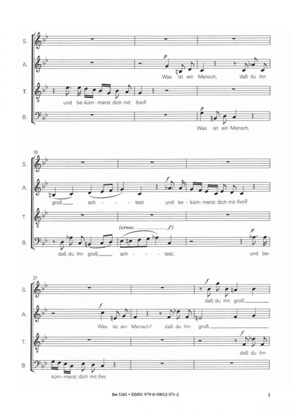 Furore Edition Hiob Cantata Chorpartitur Alt Chor Orchester
