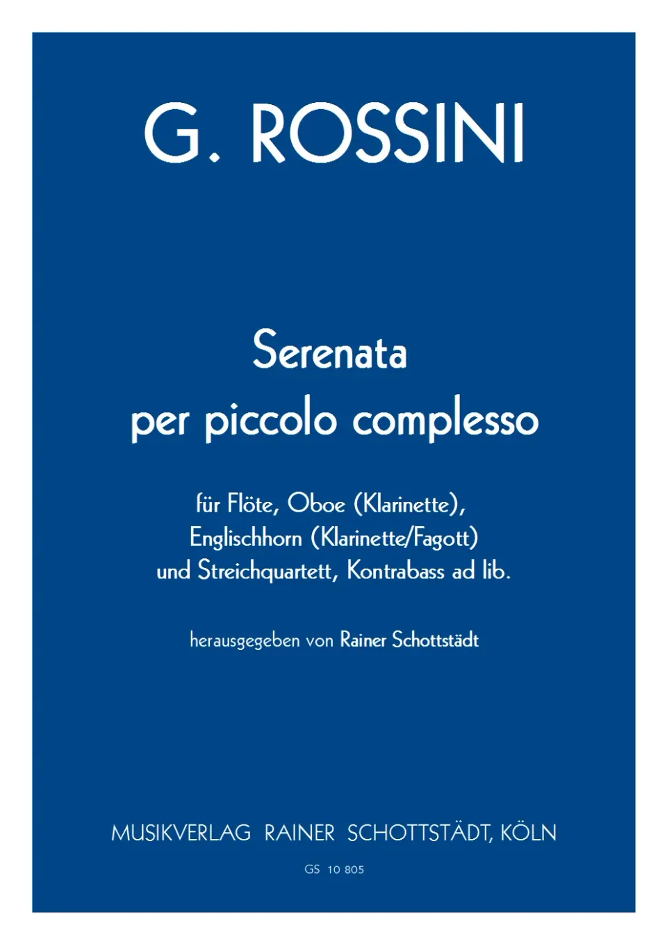 Musikverlag Rainer Schottstädt Serenata per piccolo complesso Noten Ensemble