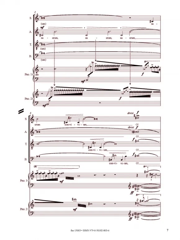 Furore Edition O Sacrum Convivium Partitur Soli Chor
